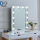 Hollywood Glass Dressing Table Mirror by Lavishway | Table Mirrors-25705