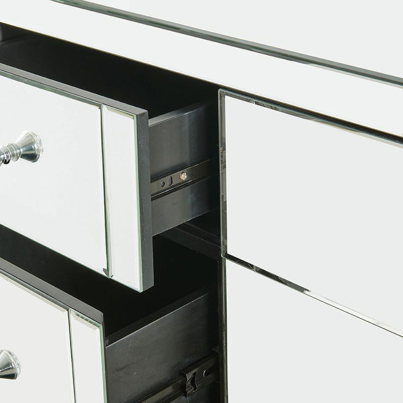 Hollywood Glass Dressing Table & Mirror by Lavishway | Table Mirrors-25130