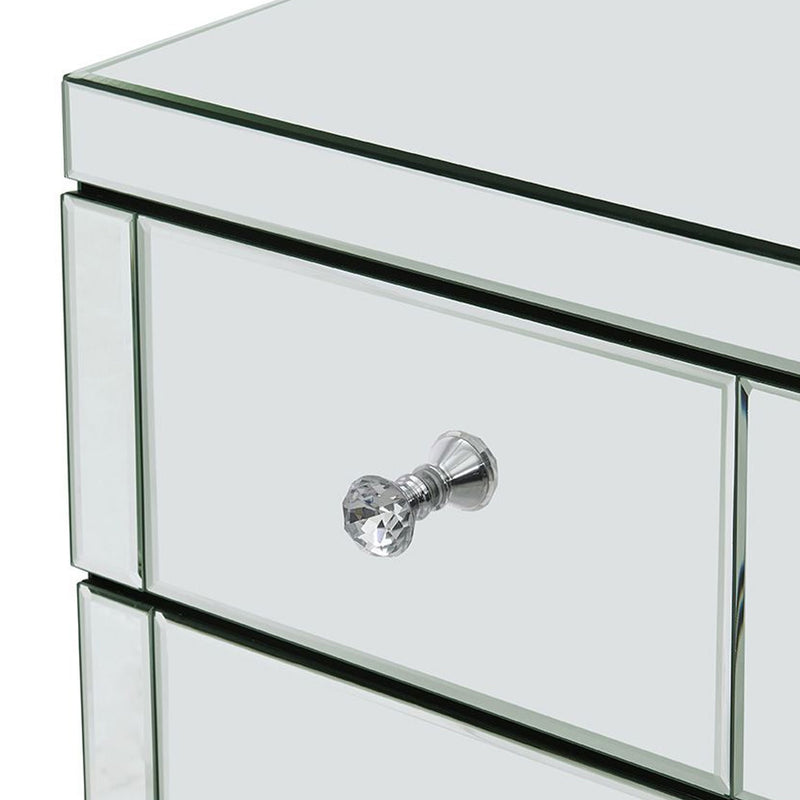 Hollywood Glass Dressing Table & Mirror by Lavishway | Table Mirrors-25131