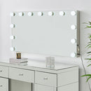 Hollywood Glass Dressing Table & Mirror by Lavishway | Table Mirrors-25122