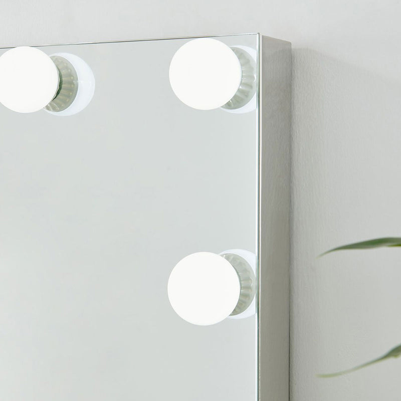 Hollywood Glass Dressing Table & Mirror by Lavishway | Table Mirrors-25126