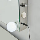 Hollywood Glass Dressing Table & Mirror by Lavishway | Table Mirrors-25127