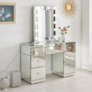 Hollywood Mirror & 7 Drawers Glass Dresser by Lavishway | Table Mirrors-25133