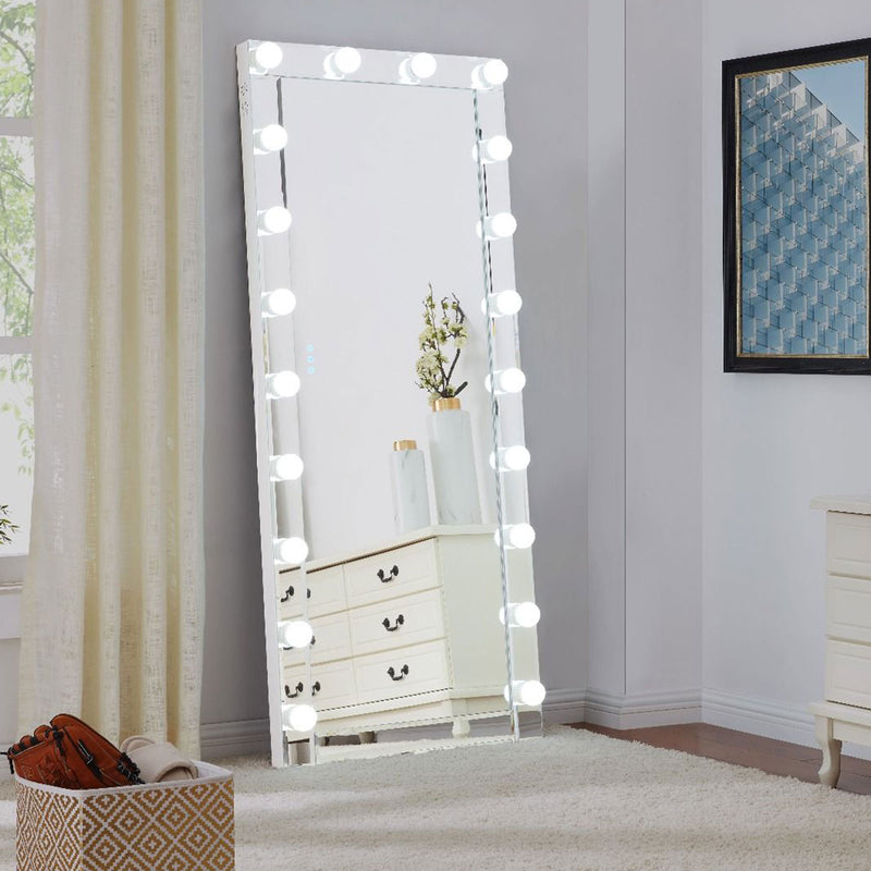 Hollywood LED Bulbs Unique Floor Mirror by Lavishway | Floor Mirrors-25228