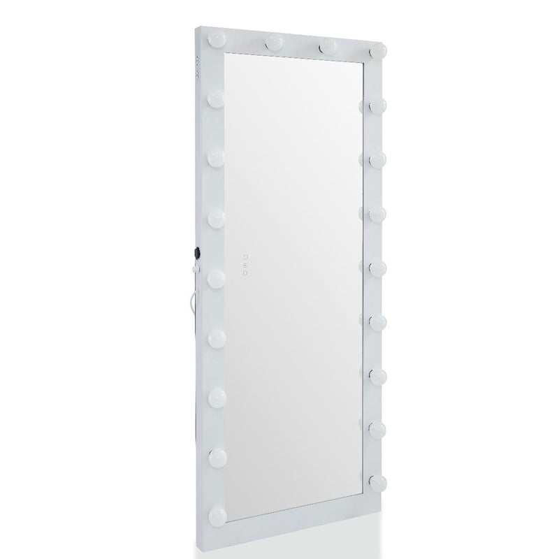 Hollywood LED Bulbs Unique Floor Mirror by Lavishway | Floor Mirrors-25243