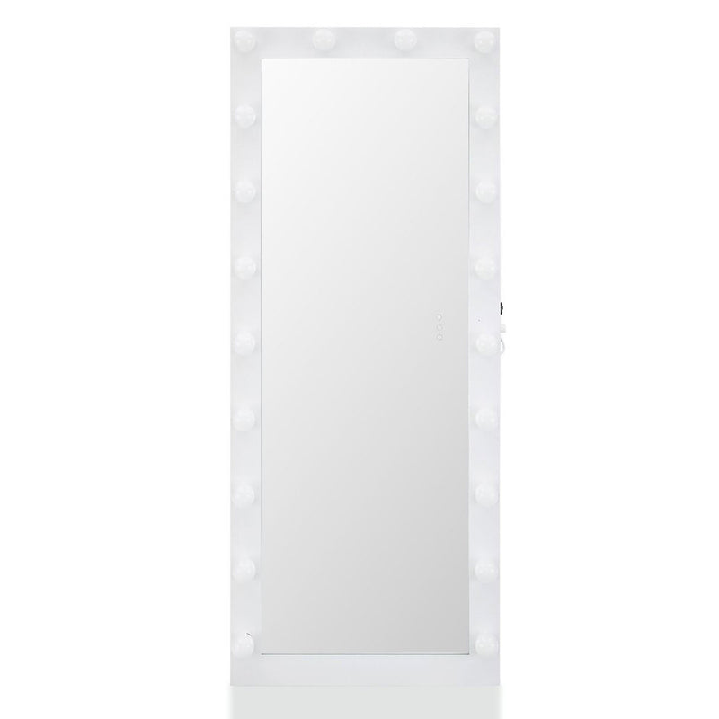 Hollywood LED Bulbs Unique Floor Mirror by Lavishway | Floor Mirrors-25242
