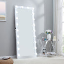 Hollywood LED Bulbs Unique Floor Mirror by Lavishway | Floor Mirrors-25229