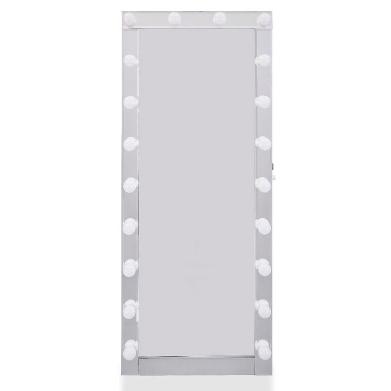 Hollywood LED Bulbs Unique Floor Mirror by Lavishway | Floor Mirrors-25238