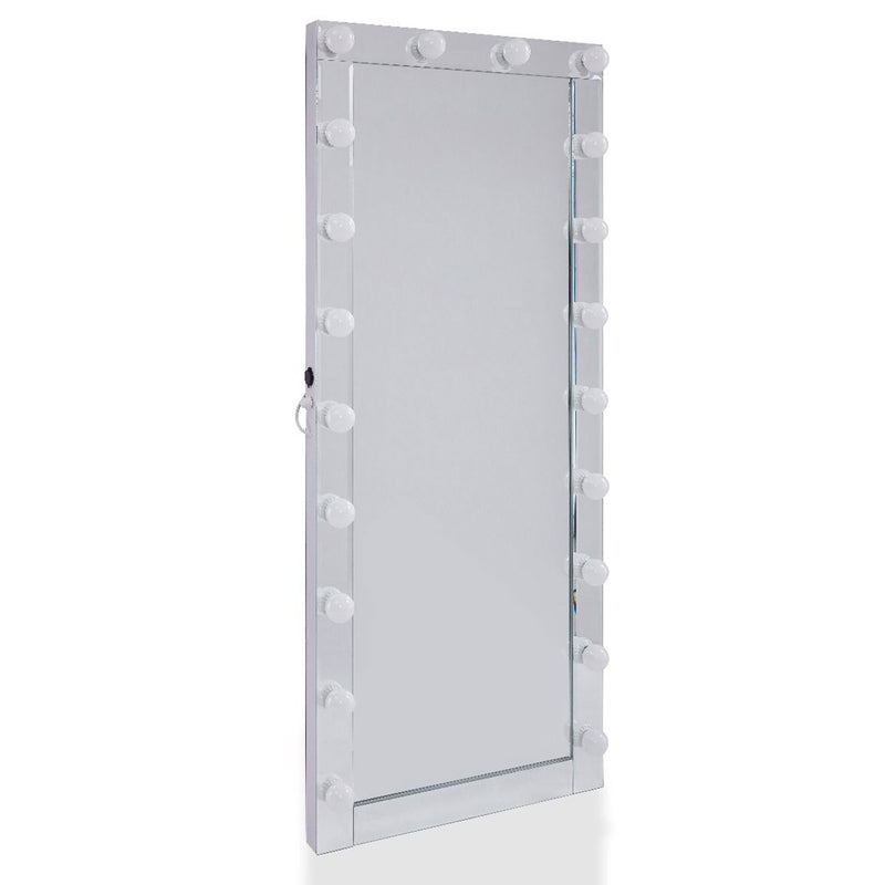 Hollywood LED Bulbs Unique Floor Mirror by Lavishway | Floor Mirrors-25237