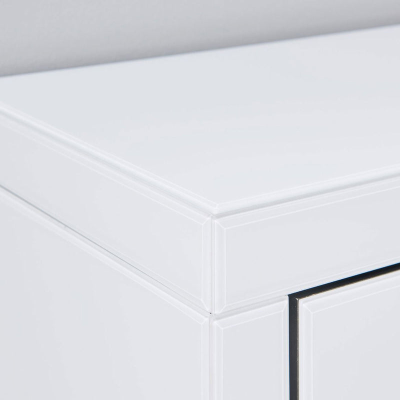 Hollywood White 2 Drawers Console Table by Lavishway | Hallway Console Table-25056