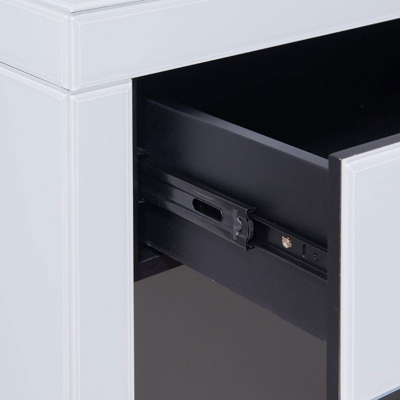 Hollywood White 2 Drawers Console Table by Lavishway | Hallway Console Table-25053