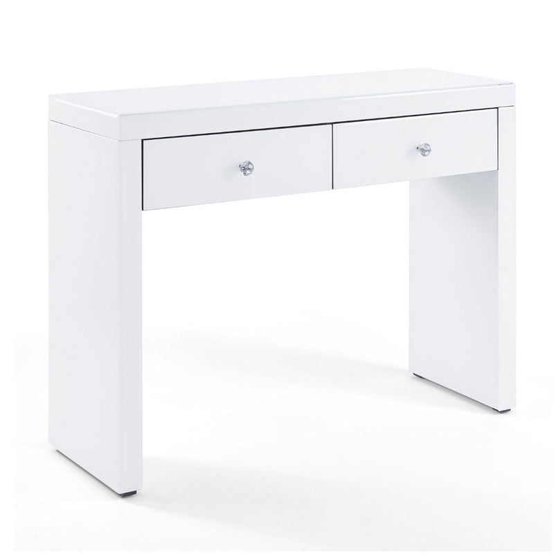 Hollywood White 2 Drawers Console Table by Lavishway | Hallway Console Table-25051