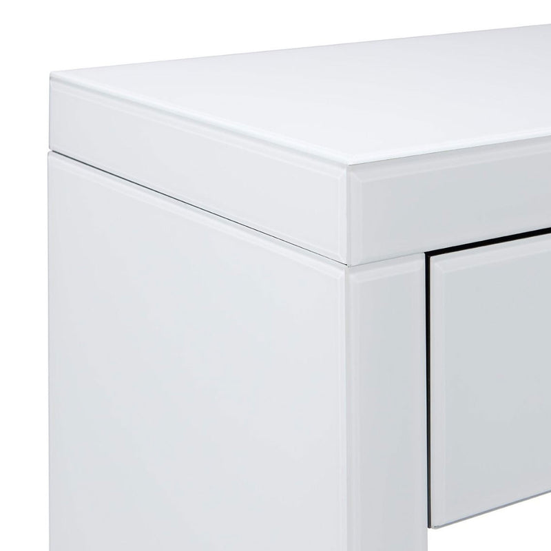 Hollywood White 2 Drawers Console Table by Lavishway | Hallway Console Table-25054
