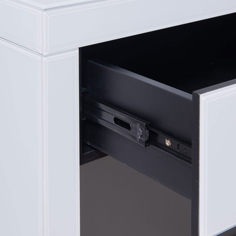 Hollywood White Console Table & Mirror by Lavishway | Wall Mirrors-25089