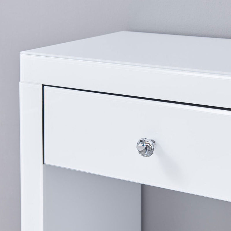 Hollywood White Console Table & Mirror by Lavishway | Wall Mirrors-25087