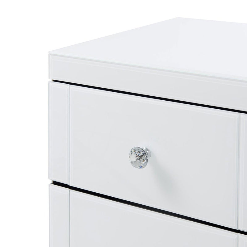 Hollywood White 7 Drawers Dressing Table by Lavishway | Dressing Tables-25045