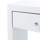 Hollywood White Console Table & Mirror by Lavishway | Table Mirrors-25079