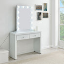 Hollywood White Console Table & Mirror by Lavishway | Table Mirrors-25076