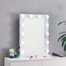 Hollywood White Dressing Table Mirror by Lavishway | Table Mirrors-25678