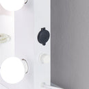 Hollywood White Dressing Table Mirror by Lavishway | Table Mirrors-25680