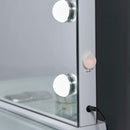 Hollywood White Dressing Table With Mirror by Lavishway | Table Mirrors-25084