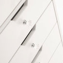 Hollywood White Dresser With Mirror Set by Lavishway | Table Mirrors-25074