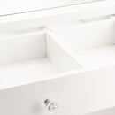 Hollywood White Dresser With Mirror Set by Lavishway | Table Mirrors-25075