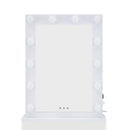 Hollywood White Gloss Dressing Table Mirror by Lavishway | Table Mirrors-25692