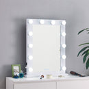 Hollywood White Gloss Dressing Table Mirror by Lavishway | Table Mirrors-25689
