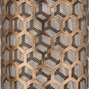 Honey Comb Gold Finish Metal Lantern by Lavishway | Candle Holders-50813