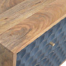 Honeycomb Blue Painted Bedside Table by Lavishway | Bedside Tables-58309