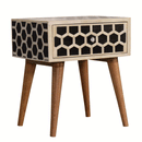Honeycomb 2 Drawers Bone Inlay Bedside Table by Lavishway | Bedside Tables-59338