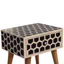 Honeycomb 2 Drawers Bone Inlay Bedside Table by Lavishway | Bedside Tables-59345