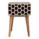 Honeycomb 2 Drawers Bone Inlay Bedside Table by Lavishway | Bedside Tables-59340