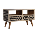 Honeycomb Modern 2 Drawers Bone Inlay TV Unit by Lavishway | TV Units Cabinets-59331