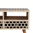 Honeycomb Modern 2 Drawers Bone Inlay TV Unit by Lavishway | TV Units Cabinets-59336