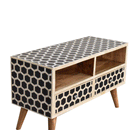 Honeycomb Modern 2 Drawers Bone Inlay TV Unit by Lavishway | TV Units Cabinets-59337