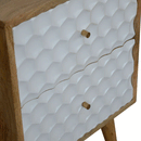 Honeycomb 2 Drawers Carved Bedside Table by Lavishway | Bedside Tables-59325