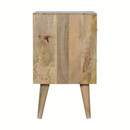 Honeycomb 2 Drawers Carved Bedside Table by Lavishway | Bedside Tables-59330