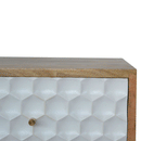 Honeycomb 2 Drawers Carved Bedside Table by Lavishway | Bedside Tables-59328