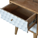 Honeycomb Open Slot Carved Bedside Table by Lavishway | Bedside Tables-59310