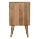 Honeycomb Open Slot Carved Bedside Table by Lavishway | Bedside Tables-59308