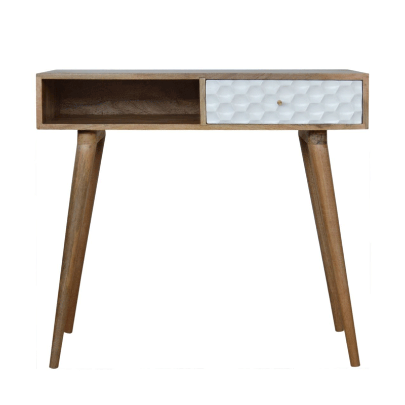 Honeycomb Carved Solid Wood Writing Desk by Lavishway | Reclaimed Wood Desks-59272