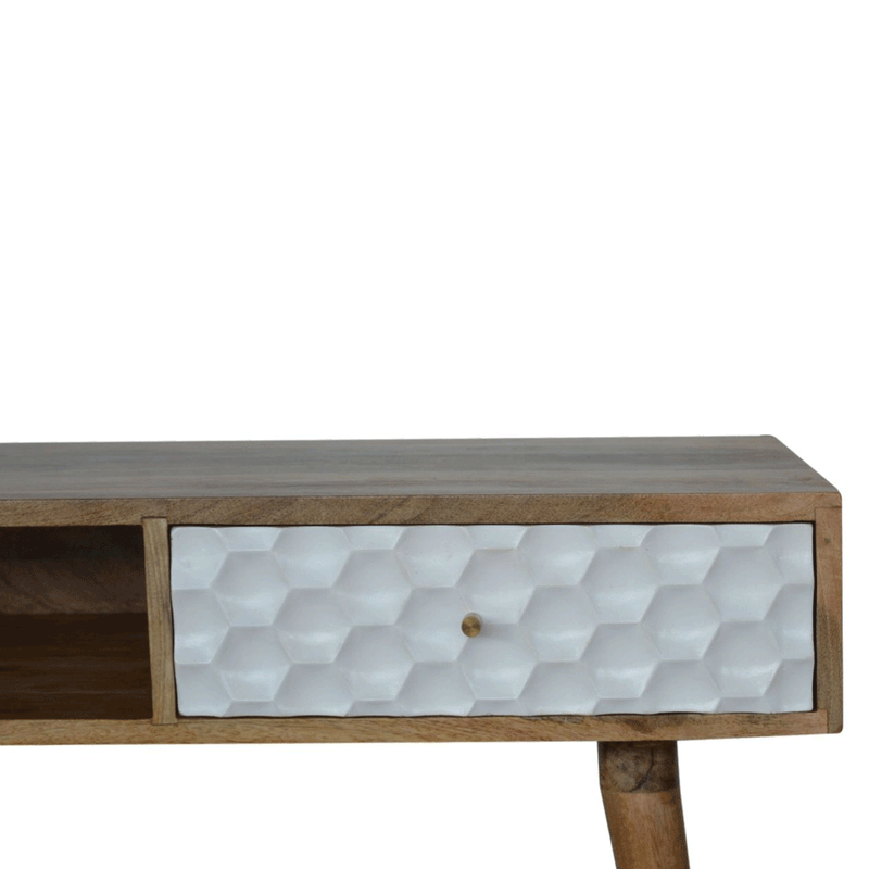 Honeycomb Carved Solid Wood Writing Desk by Lavishway | Reclaimed Wood Desks-59279