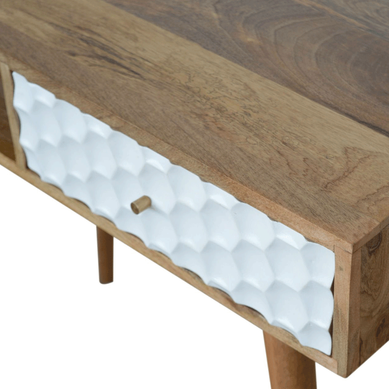 Honeycomb Carved Solid Wood Writing Desk by Lavishway | Reclaimed Wood Desks-59278