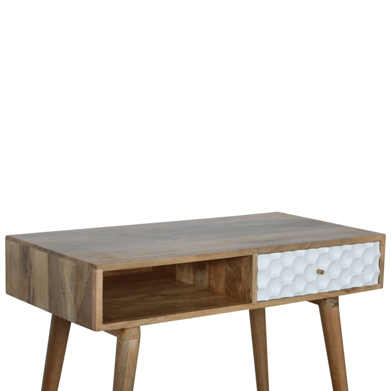 Honeycomb Carved Solid Wood Writing Desk by Lavishway | Reclaimed Wood Desks-59277
