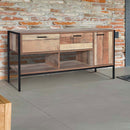 Hoxton 2 Doors Wooden Finish TV Media Unit by Lavishway | TV Units Cabinets-35291