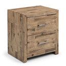 Hoxton Solid Acacia 2 Drawers Bedside Table by Lavishway | Bedside Tables-20096