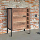 Hoxton 3 Drawers Wood Effect Wine Cabinet by Lavishway | Wine Racks-35277