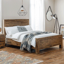 Hoxton Solid Acacia High Headboard Bed Frame by Lavishway | Wooden Beds-20088